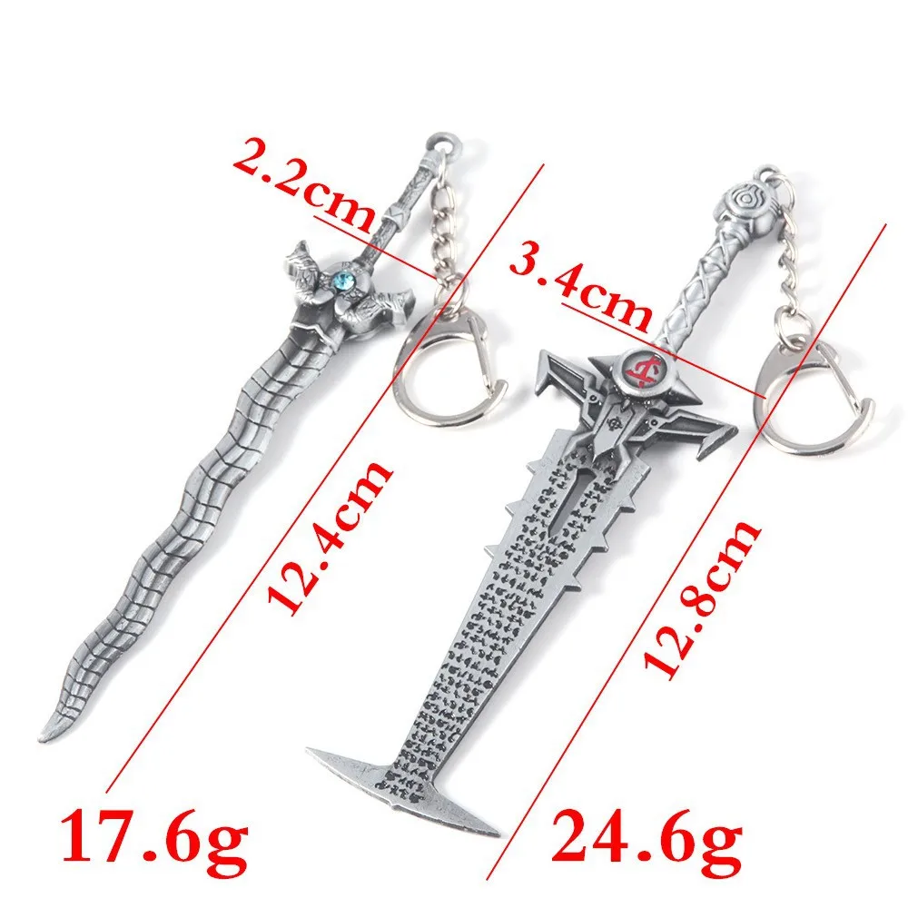 Game Doom Keychain Eternal Crucible Blade Pendant Sword Eternal Judgment Pendant Keyring for Women Men Jewelry Backpack Gifts