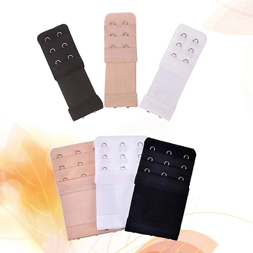 6 Pcs Bra Hook and Eye Extender Lengthened Strap Stretcher Extension Buckle Relief