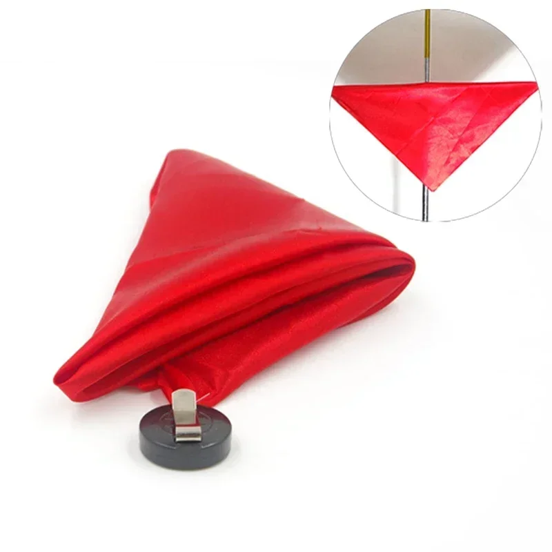 Trucos de magia de seda a través de bastón de 35x35cm, accesorios de calles mágicos profesionales, accesorios para trucos de ilusión