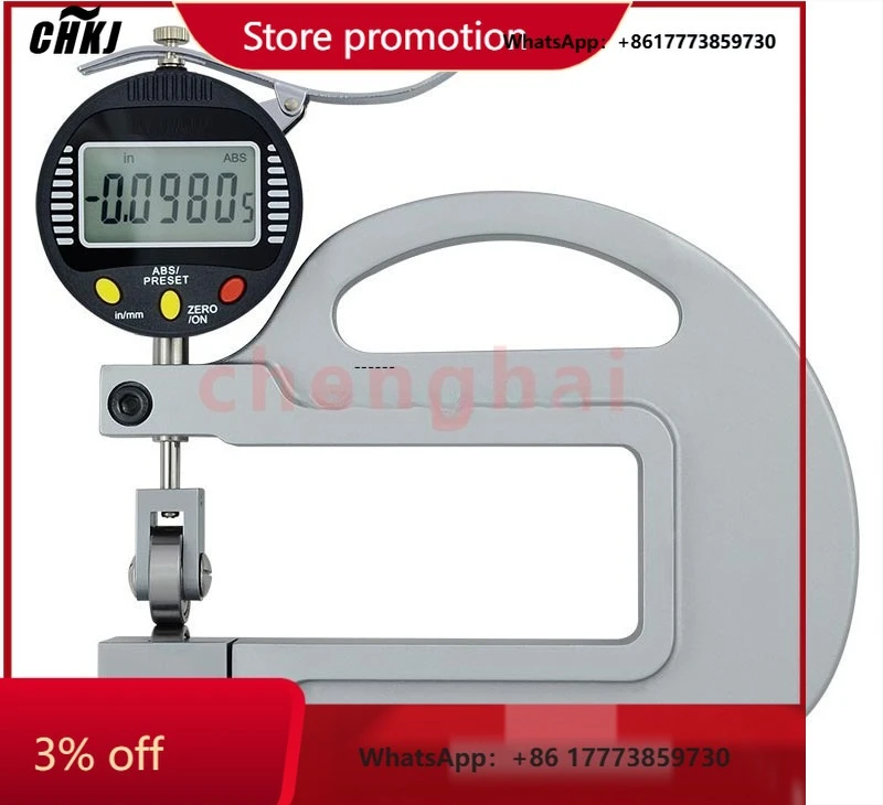 

CHKJ-2025NEWHigh Quality Digital Micron Thickness Gauge With Roller Insert Measuring Tool 0.001mm