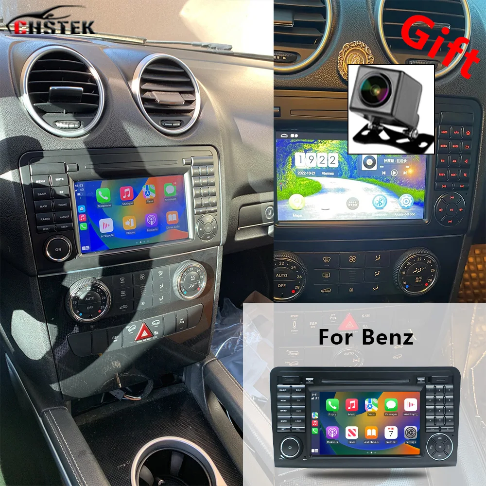 CHSTEK Car Radio Android 13 Carplay For Mercedes Benz ML/GL Class W164 X164 ML350 ML300 GL500 ML320 ML280 GPS Bluetooth WIFI 4G