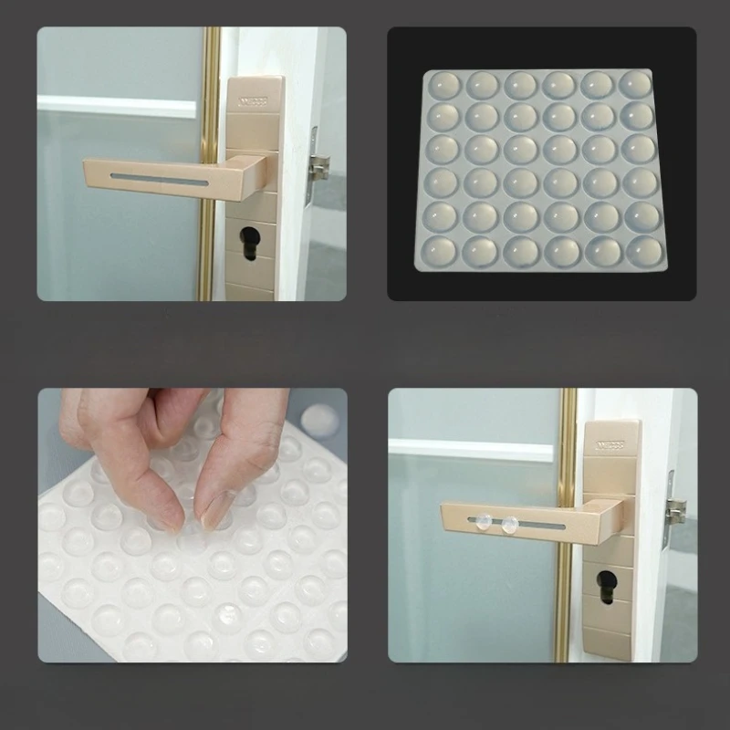 Furniture Anti-Slip Transparent Rubber Pad - Self-Adhesive | Noise-Reducing, Anti-Collision for Office, Kitchen, Bathroom