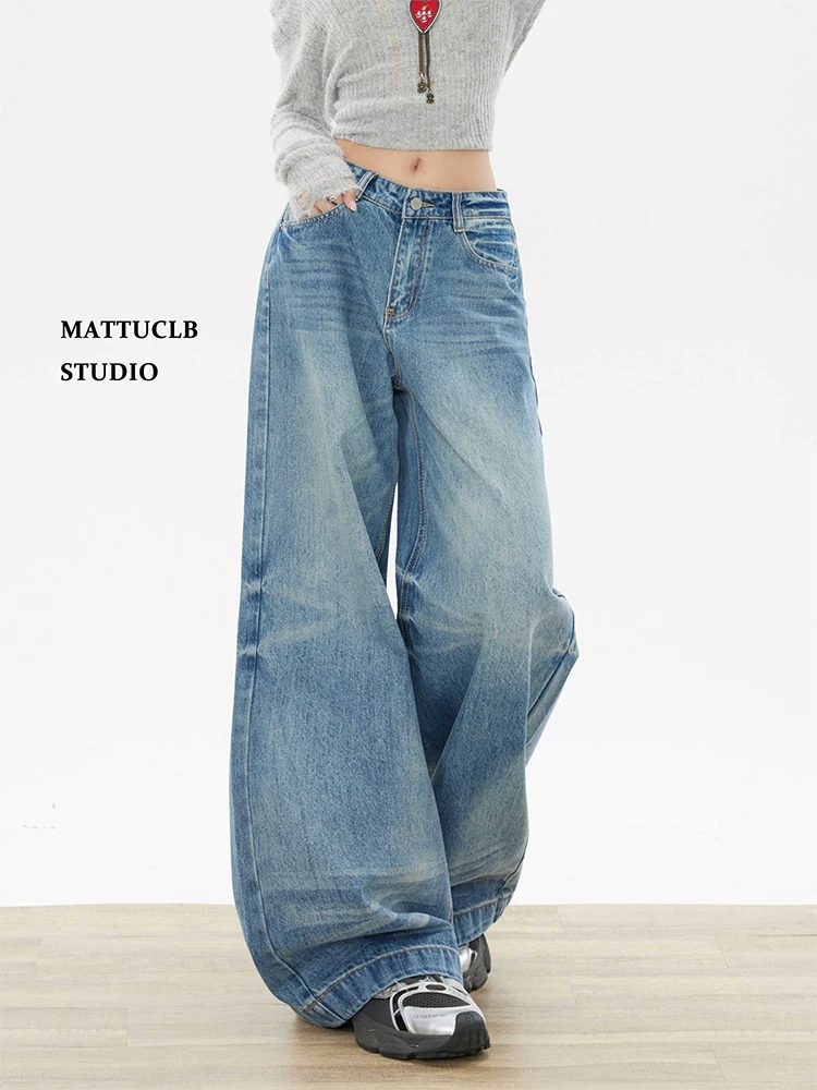 

Женские мешковатые джинсы Y2k, японские джинсовые брюки 2000-х годов, американские ретро High Street Y2k, длинные брюки Harajuku, широкий крой Jean Tide, новинка