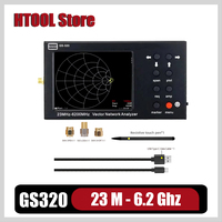 HTOOL GS320 Vector Network Analyzer 23MHz-6.2GHz Antenna Analyzer Ham Radio Provide PC Software 10KHz Frequency Resolution