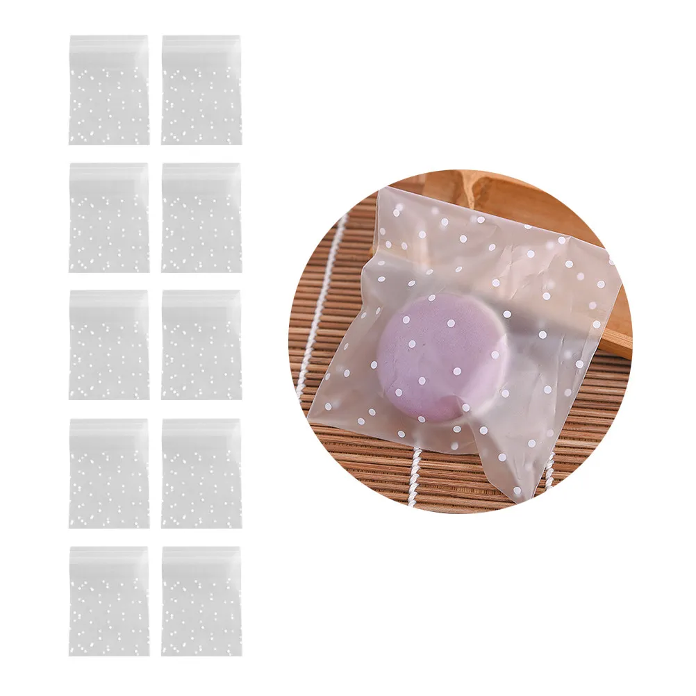200Pcs Clear Plastic Bags Made of Safe Opp Material Self-Sealing for Food Storage Bread Loaf Cookies Candy Chocolate Biscuits