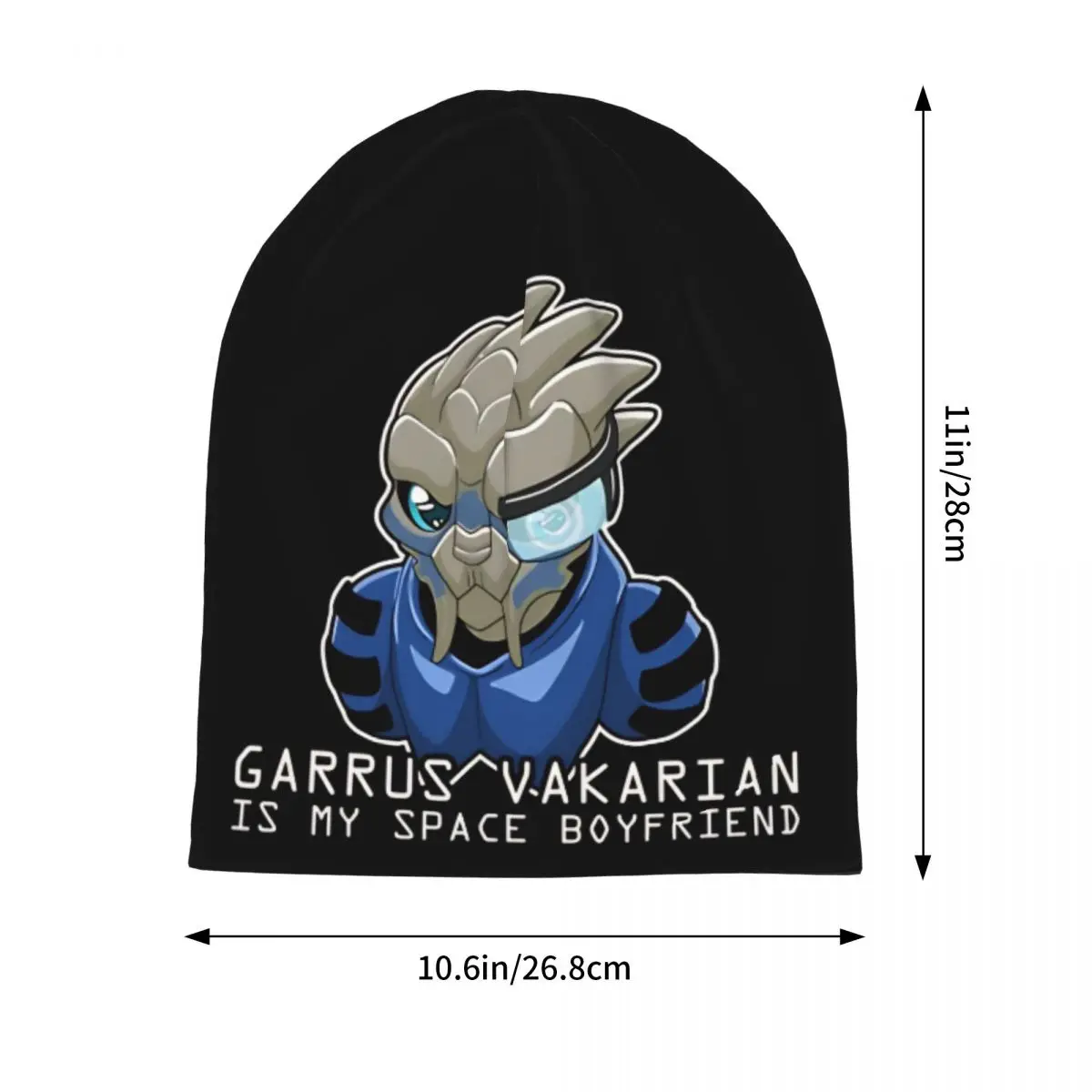 Garrus Is My Space Boyfriend Bonnet Hat Casual Outdoor Effect Mass Game Skullies Beanies Hat Unisex Warm Thermal Elastic Cap
