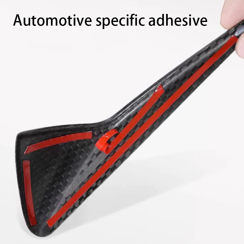 100% Real Carbon Fiber Side Camera Cover for Tesla Model 3 Highland 2024 Model Y 2017-2024 Leaf Board Sticker Accessories