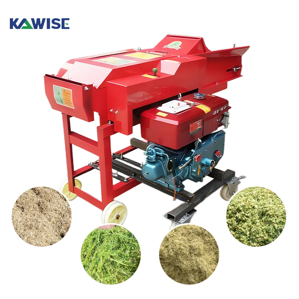 AIROW Farm Diesel Grass Cutting Machine for Outdoor Feed Preparation, Chaff Cutting and Kneading Without Stable Power