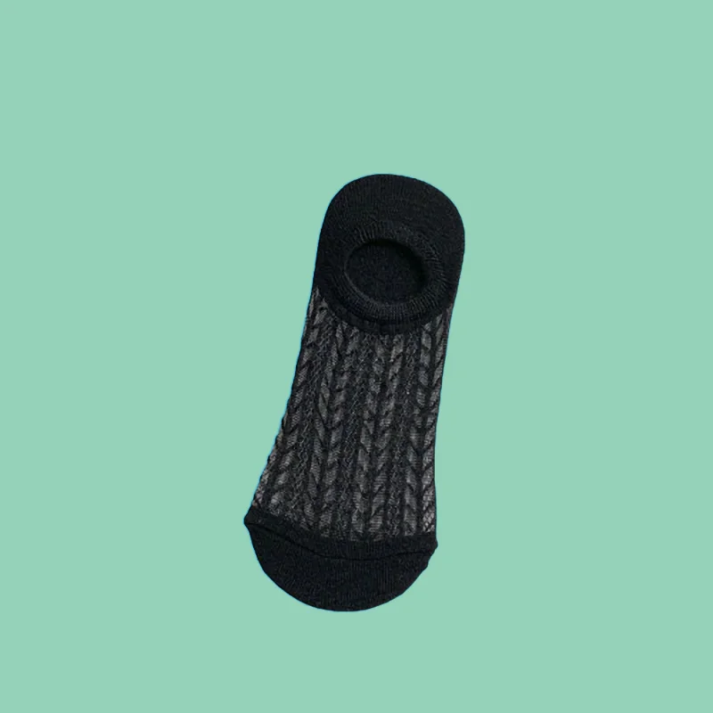 Chaussettes bateau décontractées en maille fine pour hommes, carte en coton invisible, creux peu profonds, chaussettes en silicone dépistolet ant, été, nouveau, 5/10, 2024 paires