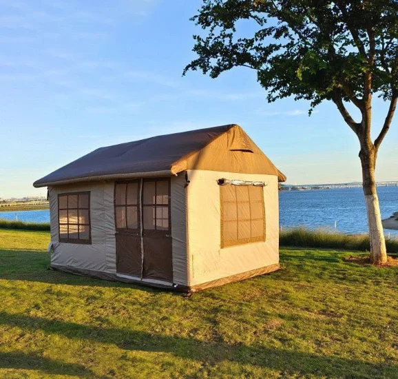 

Wholesale Luxury Cabin Type Inflatable Tent Camping Waterproof Thickened Oxford Cloth UV Resistant Lightweight air Tent Outdoor