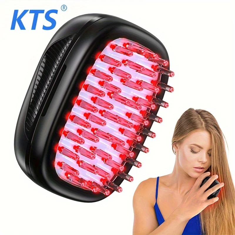 Hair Growth Comb Device 660nm Wavelength 8PCS Laser Diodes Wireless Pulse Mode Red Light Anti Hair Loss Therapy Comb Hair Brush