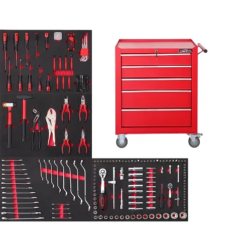 Direct Factory Sale 5 Drawers 300 Pcs Tool Sets Box Customizable OEM Workshop Metal Tool Cart For Car Repair Garage Hand Tool