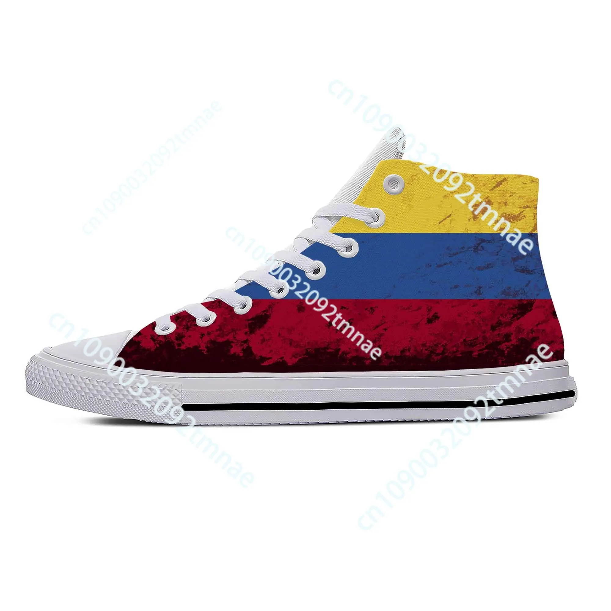 

Hot Colombia Colombian Flag Pride Patriotic Fashion Casual Cloth Shoes High Top Men Women Sneakers High Help Custom Shoes