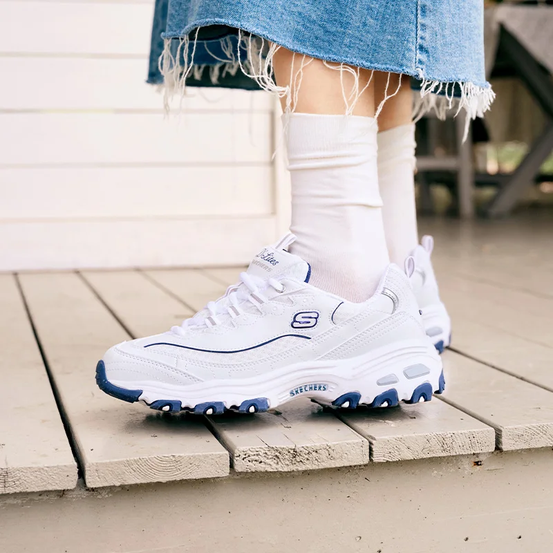 SKECHERS Women Chunky Sneakers Classic Running Shoes Fitness Sports Shoes Casual Platform Sportwear Memory Foam Tenis De Mujer