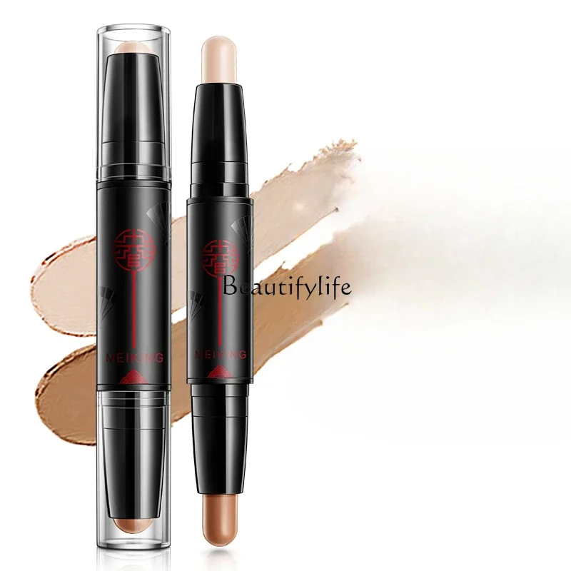 Grooming Stick Double Head Highlight Dual-purpose Combination Side Shadow Powder Brightening Nose Shadow Pen Concealer