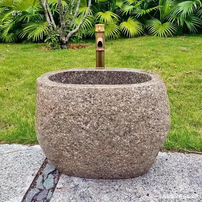 

Courtyard stone mop pool flooring garden courtyard integrated stone mop raised pool outdoor stone Chinese style