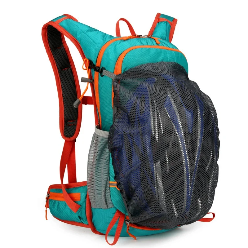 Color‑block Outdoor Hiking Backpack, Breathable Back Panel Cycling Hydration Backpack, Large Capacity Trekking Sports Rucksack