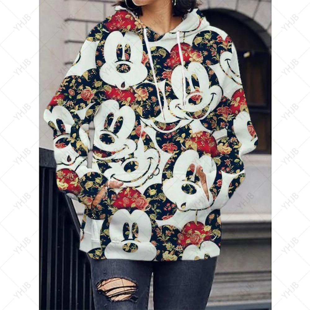 90s Disney Lilo Stitch Funny Cartoon Winter Hoodies Women Harajuku Cute Stitch Anime Sweatshirt Manga Streetwear Hoody Female