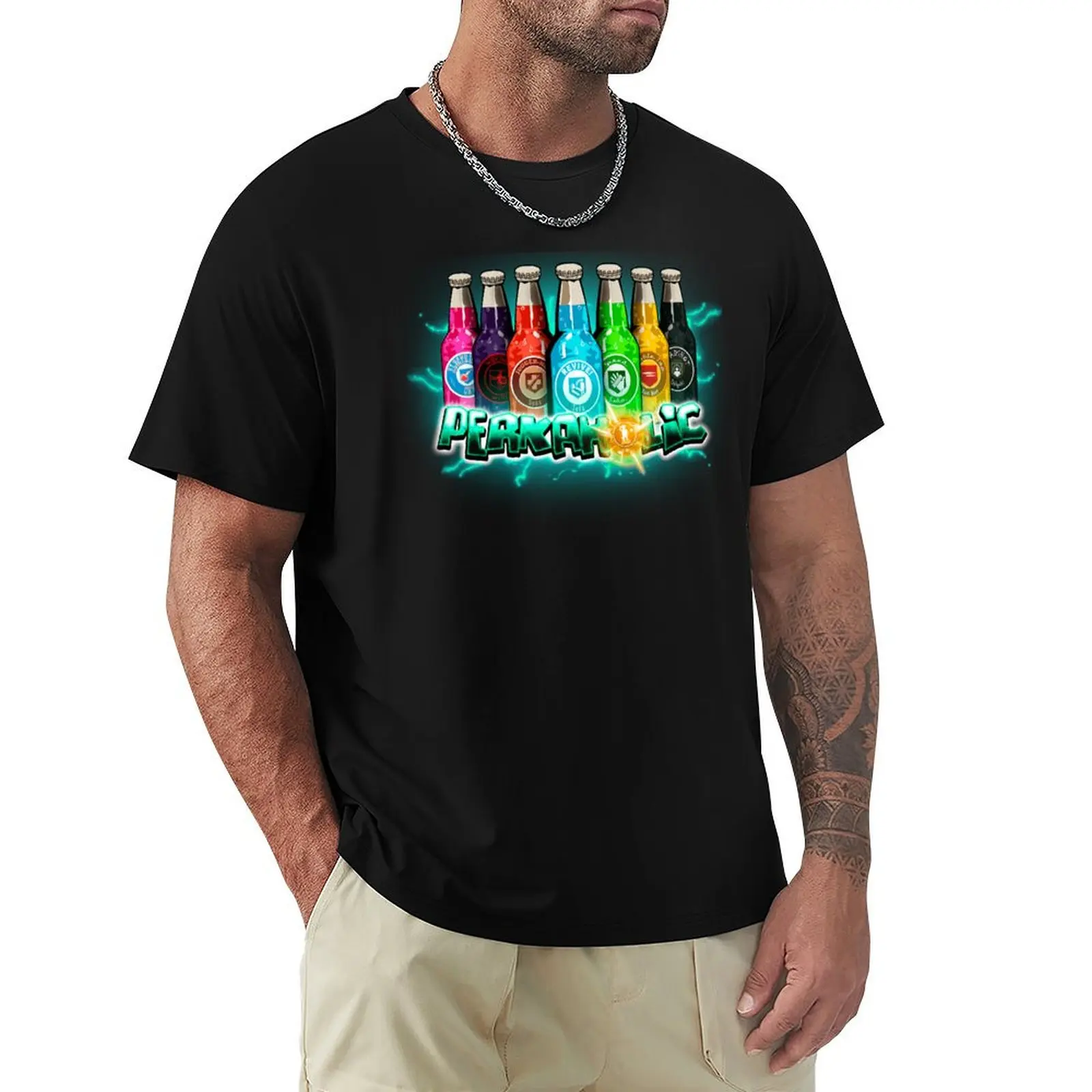 PERK-A-HOLIC! T-Shirt funnys aesthetic clothes men t shirts