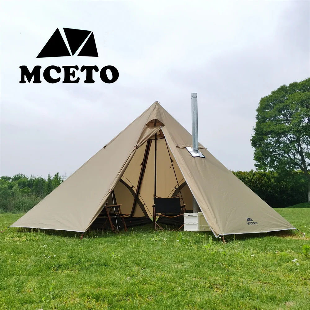 Tingxue 320/400/500 Octagonal Pyramid Hot Tent Wood Stove Jack Winter Camping