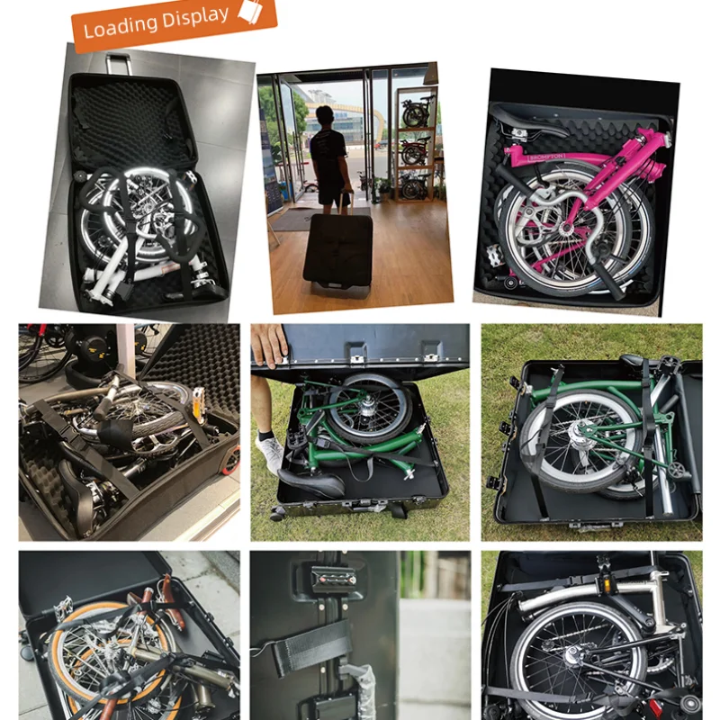 Hard Folding Bicycle Case, Bike Travel Storage Box, HDPE Plastic Bike Pod, Bike Carrying Suitcase