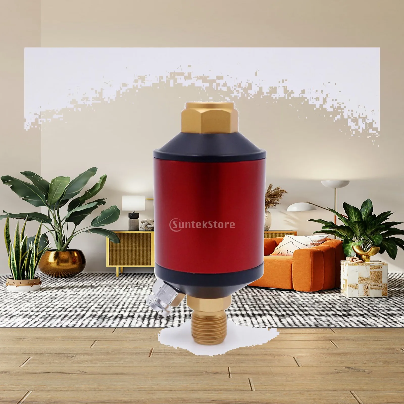 Aluminum Alloy Pneumatic Water Oil Separator Air Gauge 1/4 Thread Spray Valve Mini Moisture Filter for Paint Spray Inlet