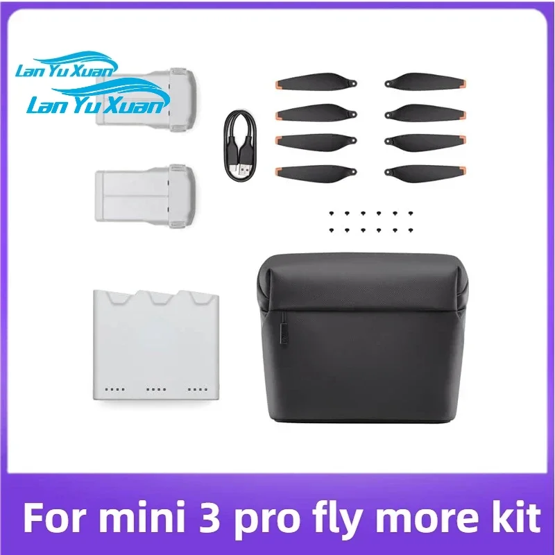 

For Mini 3 Pro Fly More Kit 2 Flight Batteries Two-way Charging Butler Propellers Accessories Drone Battery