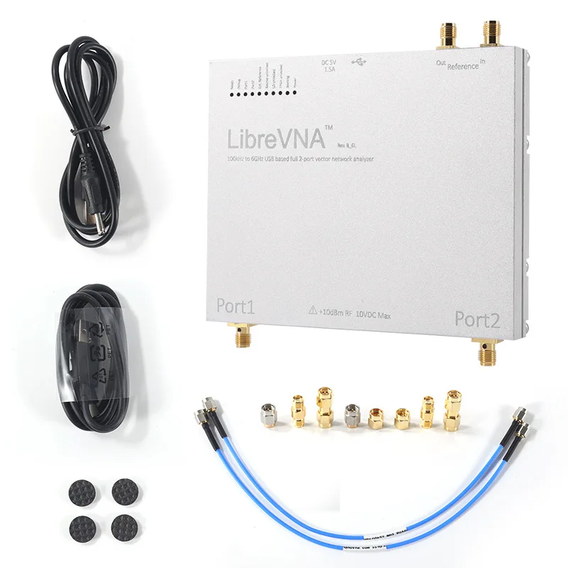 

Original LibreVNA VNA 100kHz - 6GHz USB Based full 2-port 2CH Vector Network analyzer + CNC Metal case