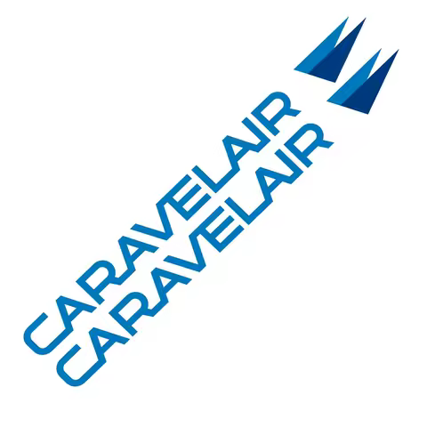 2pcs CARAVELAIR Old Logo autocollant sticker camping caravane caravan