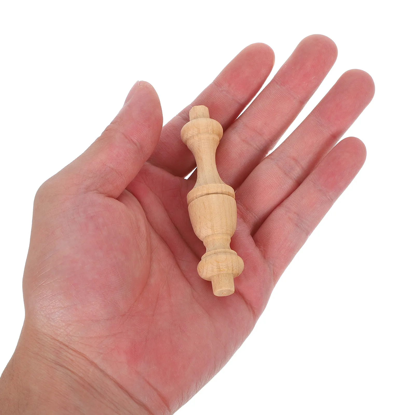 

12Pcs Unfinished Hardwood Roman Pillar Finials Wooden Spindles for Indoor Outdoor Furniture Decor Cabinet Pillar Repair Vintage
