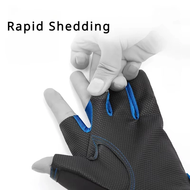 Guantes pesca mosca verano impermeables protección solar tres dedos - imagen 3