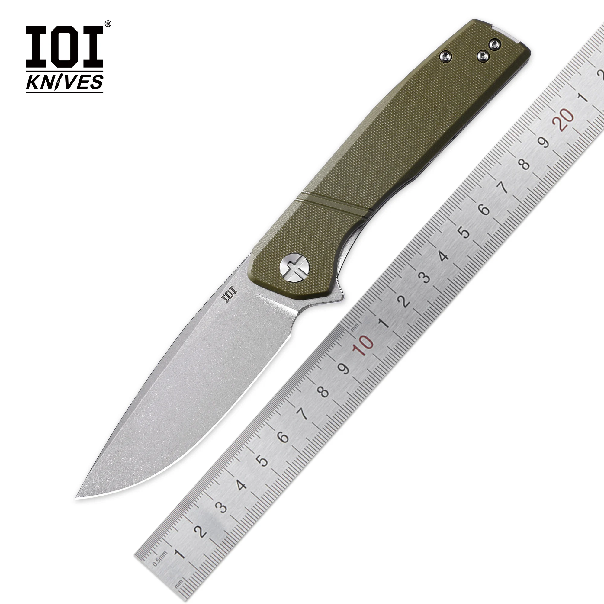 

IOI I51484 Pocketknives 14C28N Steel Ball Bearing G10 Handle Folding Knife Foldable Camping Hunting EDC Pocket Tool