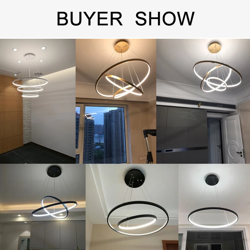 New Nordic ring led dining room chandelier modern minimalist living room bedroom interior lighting chandelier lamps deco maison