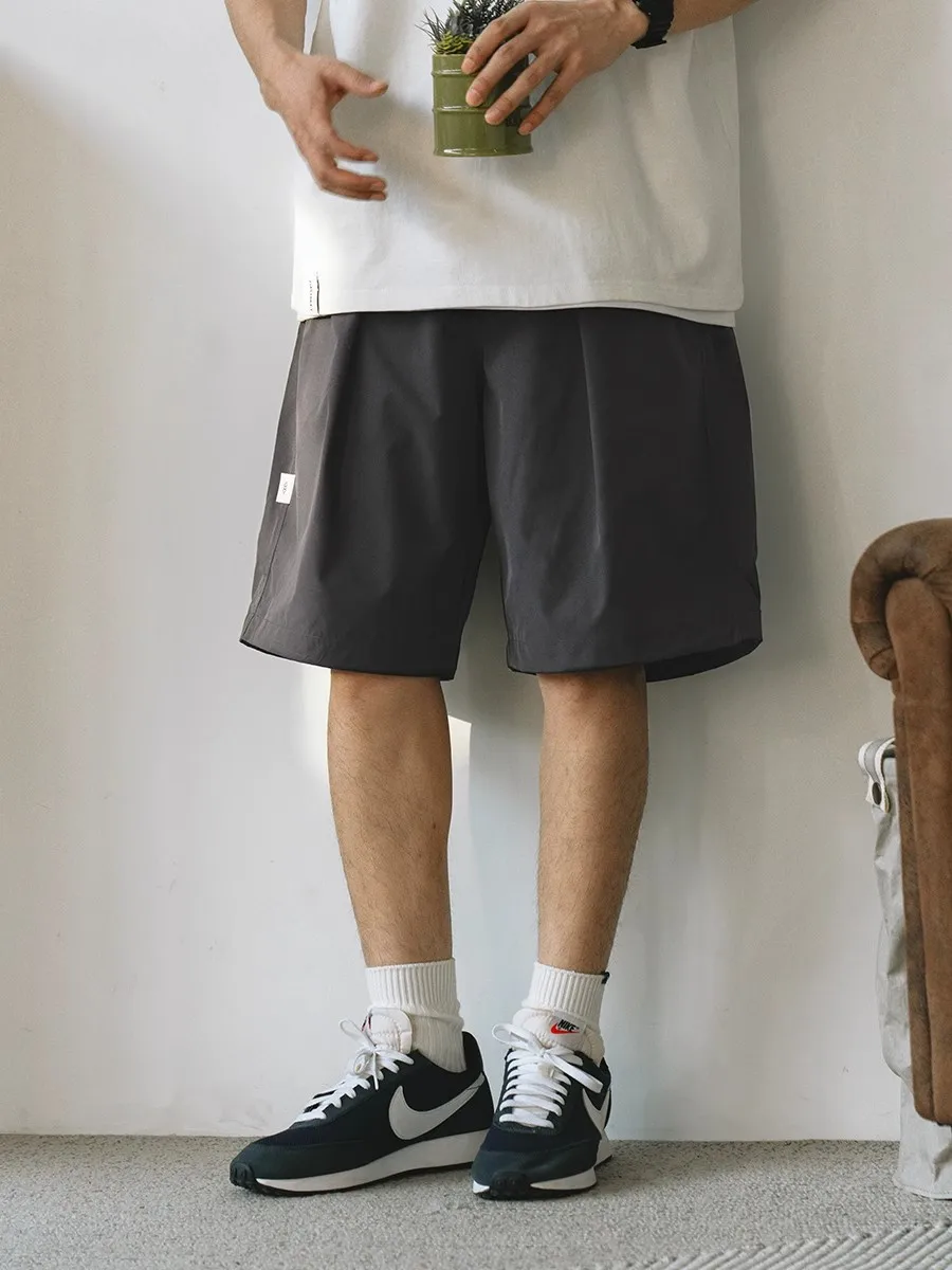 العصرية اليابانية Sle الرجال والنساء الصيف orts فضفاضة مستقيم الساق خمسة أرباع ملابس العمل غير رسمية السراويل الشباب Faion