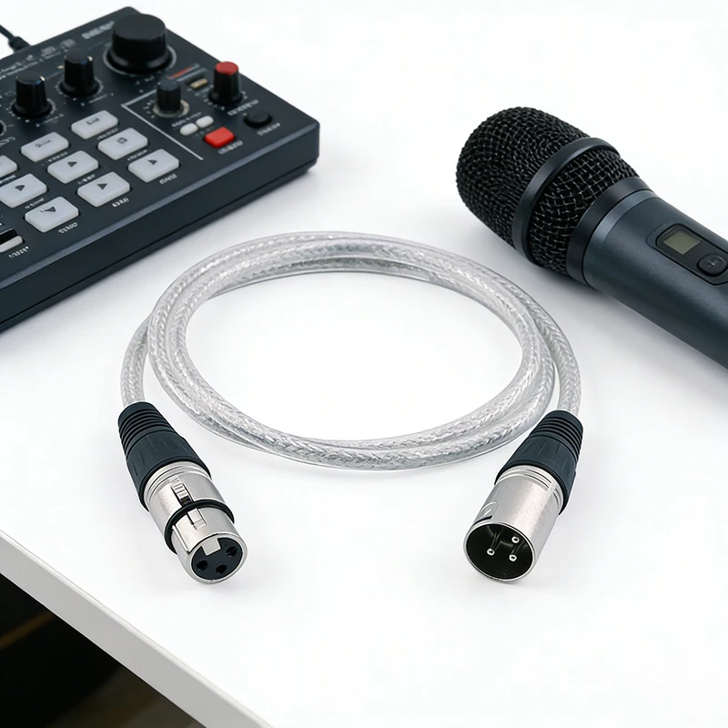 

XLR Mic Cable 3-Pin XLR Male to Female Microphone Audio Cable Balanced DMX AMP Patch Cords for Mixing Boards Pro Audio