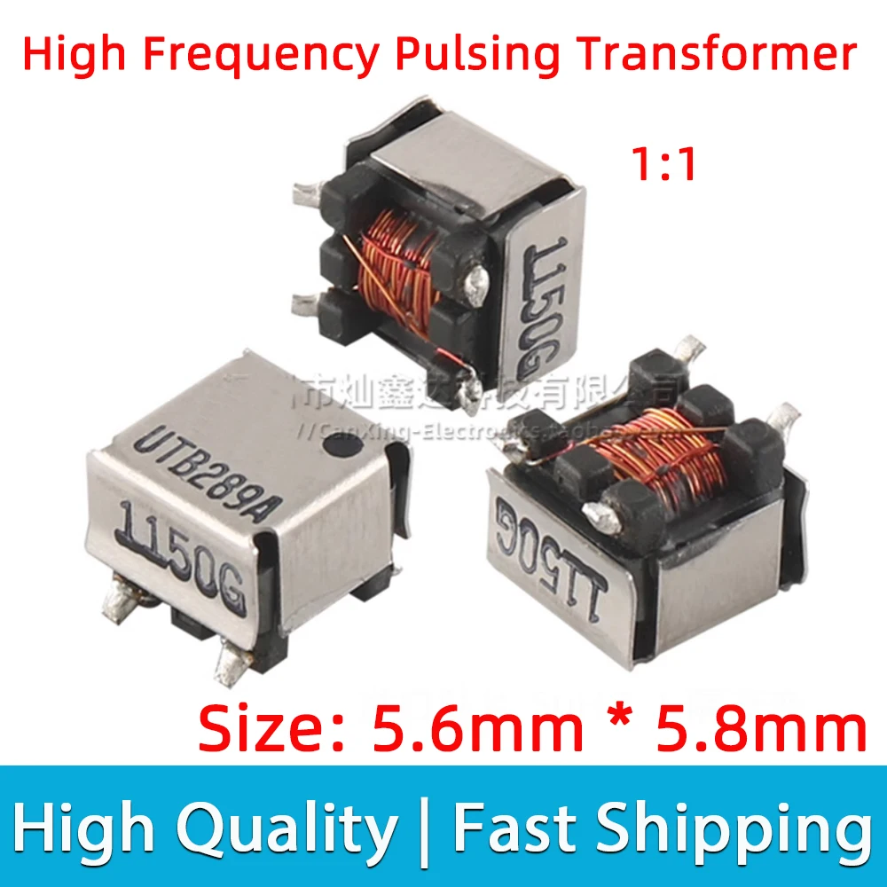 

5pcs SMD SMT EE5.0 High Frequency Signal Isolated Pulsing Transformer Turns Ratio 1:1 500V Power Supply Transformer BX8153