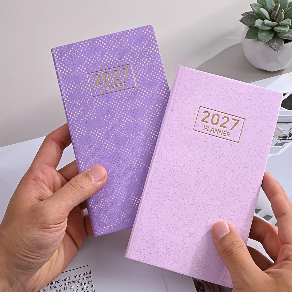 2027 A6 Size Thin Weekly Calendar Schedule Book, Daily Plan Agenda Book, Daily Plan Calendar Book, Yearly Monthly Weekly Plan