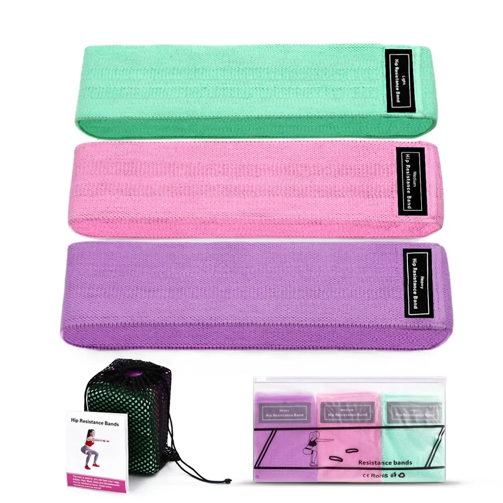 

1/3pcs Booty Resistance Bands Set - Yoga Squat Hip Toning Elastic Bands Woven Poly-Cotton Workout Bands In Stock