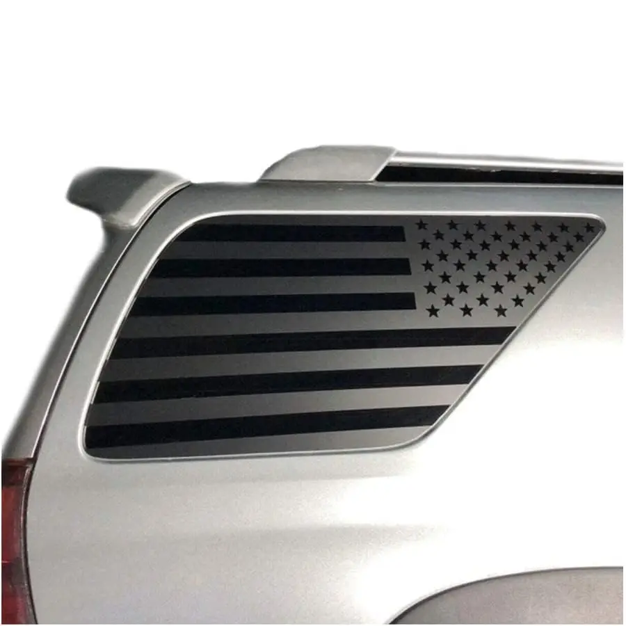 

2PCS Matte Black American Flag Window Decal Sticker for Toyota 4runner 2003-2009