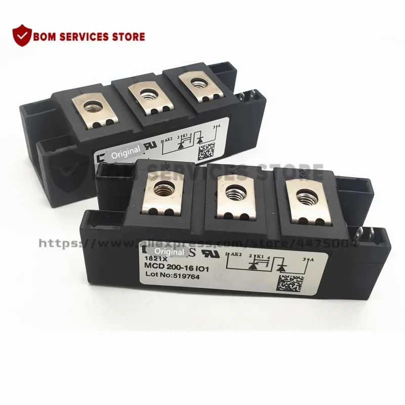 MCD200-16IO1 MCD200-14IO1 MCD200-12IO1 شحن مجاني جديد الأصلي IGBT وحدة