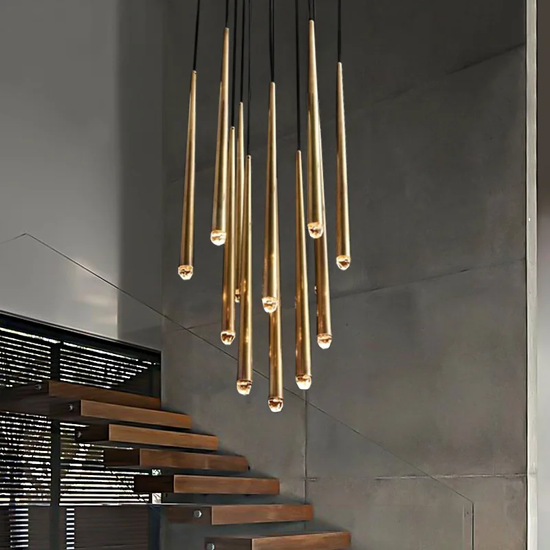 

Luxury Minimalism Copper Gold Pendant Light Home Decoration Chandelier Hanging Lamp For Foyer Living Room Bedroom Bar Cafe Table