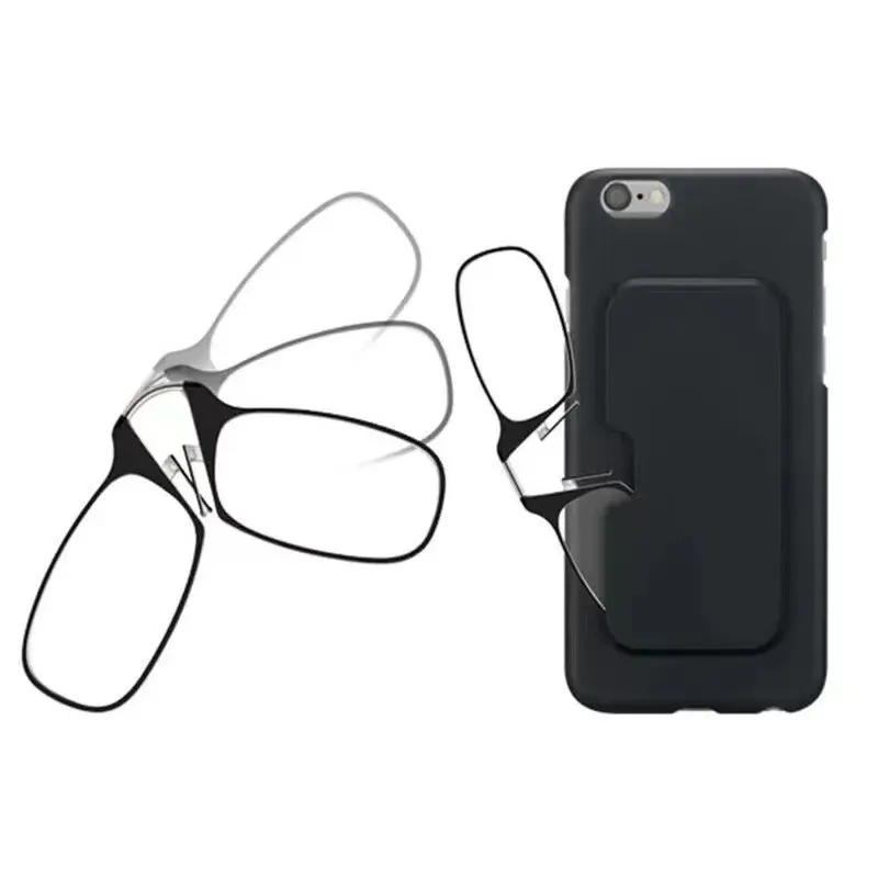 Fashion Nose Clip Reading Glasses Ultra Light and Convenient Mobile Phone Presbyopic Eyeglasses Retro Style HD Reading Glasses