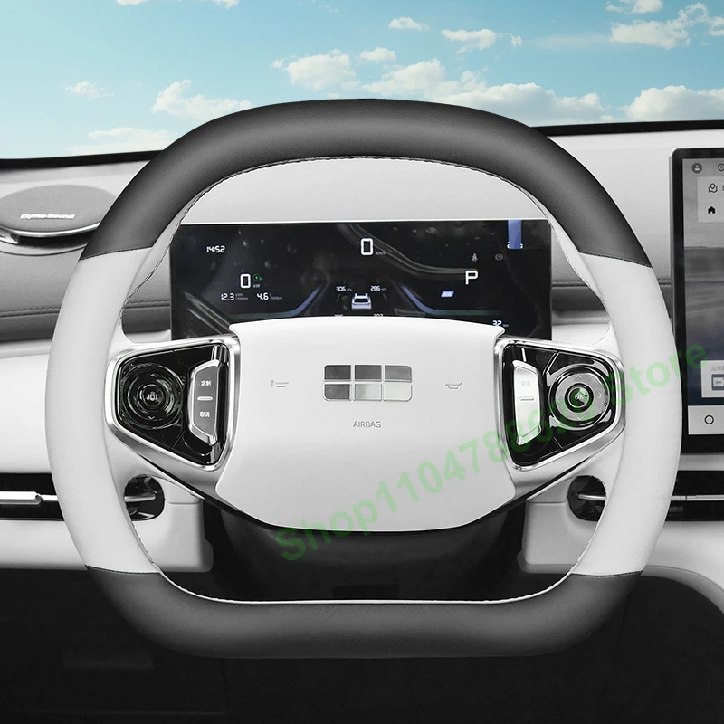 

Anti-slip Leather Steering Wheel Covers Handlebar Cover All Seasons for Geely Galaxy A7EMi Interior Accessories