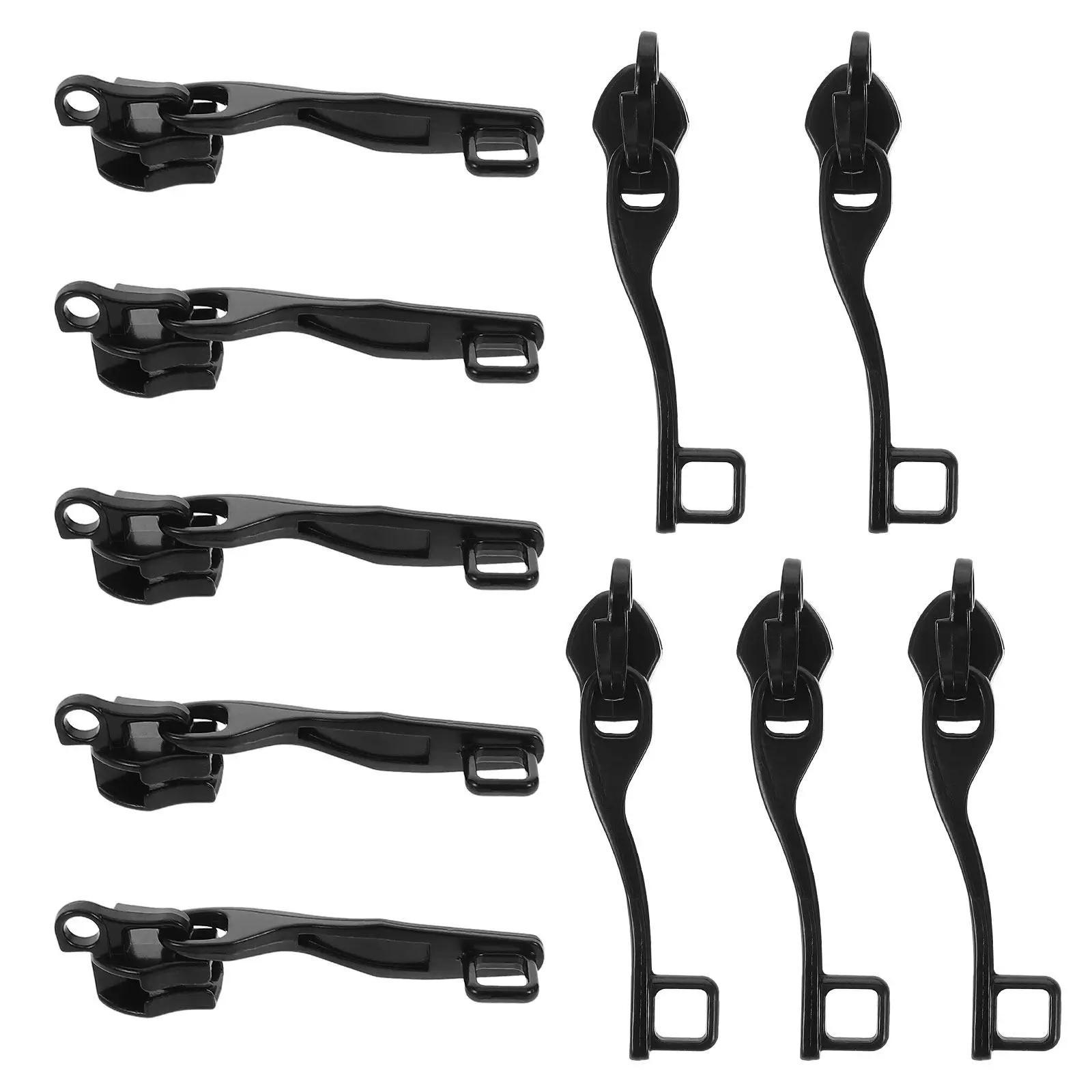 5Pairs Anti-Explosion Zipper Heads Double-Layer Metal Slider Luggage Suitcase Replacement Pulls Zipper Lock Accessories