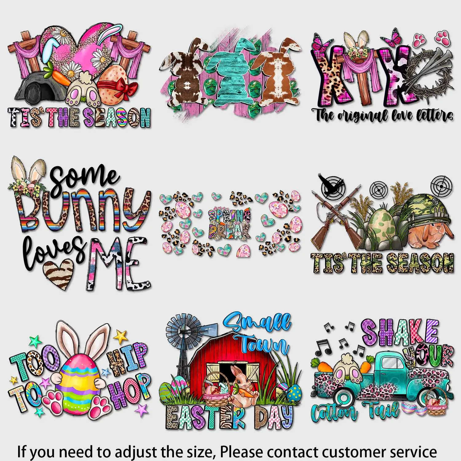 Iron-on Decal This' the Season Happy Easter  Colorful Creations Patches on Clothes No Fading Crisp Detail Transfers DIY Gift