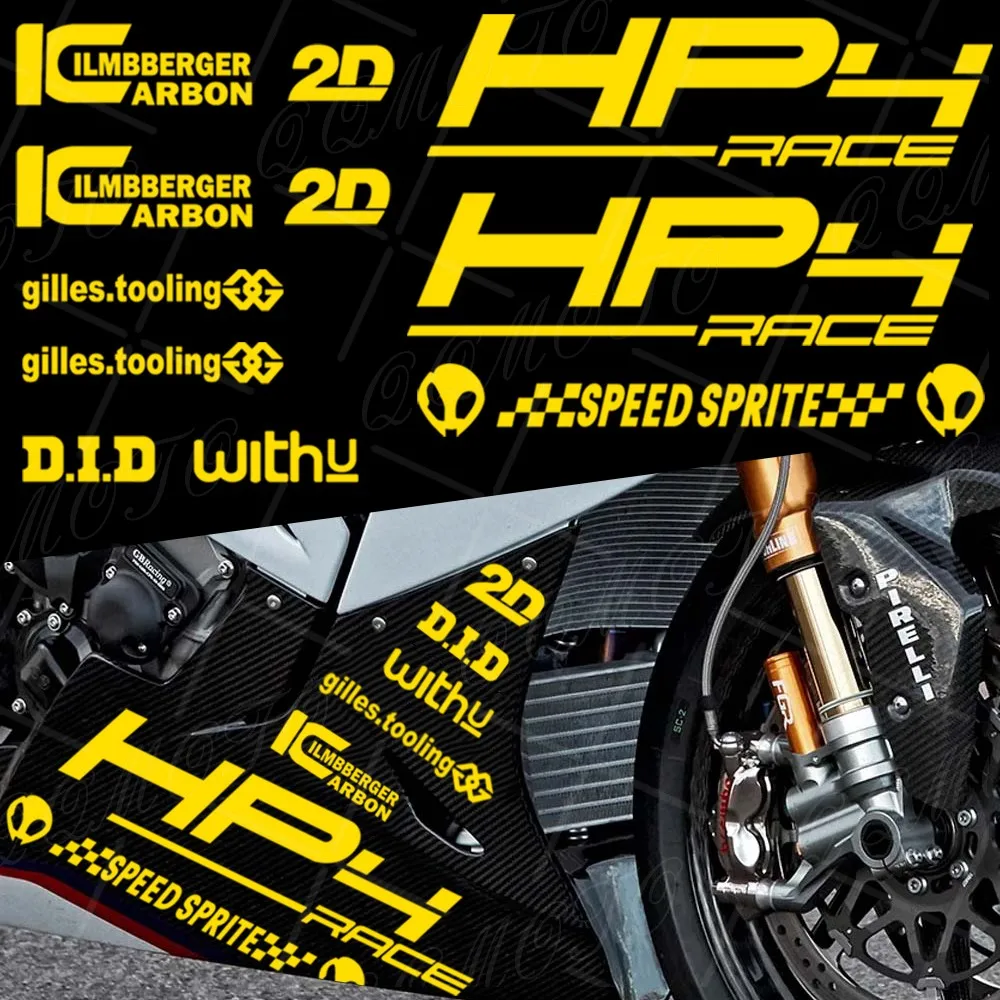 For S1000RR S 1000 rr HP4 Motorcycle Side Strip Fender Body Alien Head Fairing Upper Sticker Fuel Tank Waterproof Decal