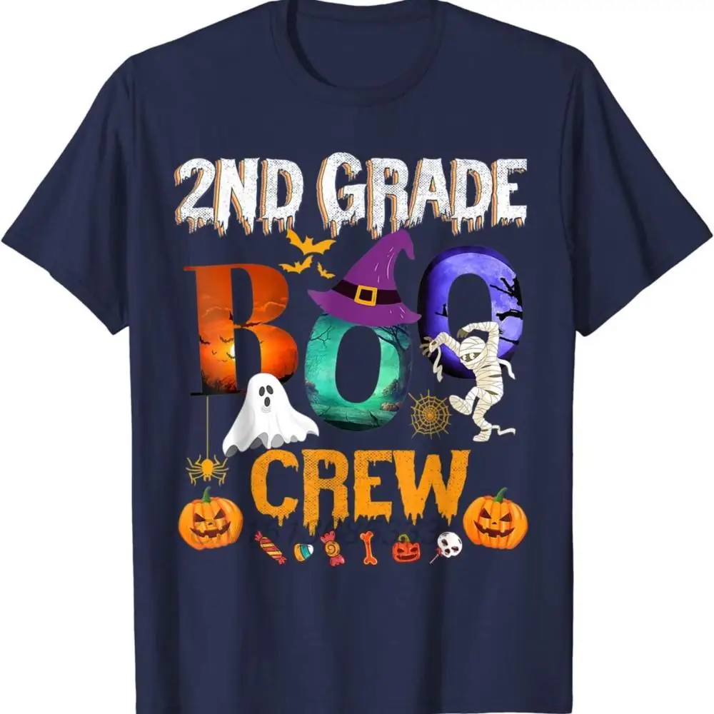 2nd Grade Boo Crew Teacher Student Funny Halloween Costume T-shirts Men Choir Teacher Cotton TShirt I Hear Voices Chorister Tops