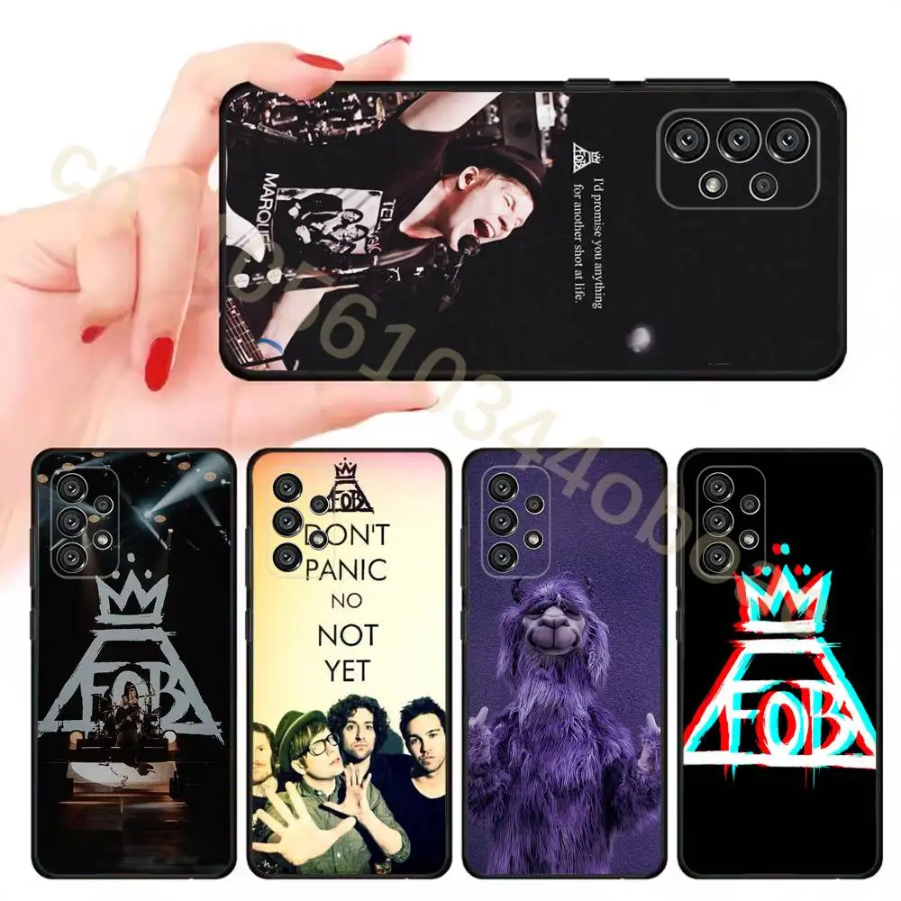 Capa de telefone F-Fall O-Out Boy para Samsung Galaxy A13,21s,22,31,32,52,53,71,80,A91, capa preta macia