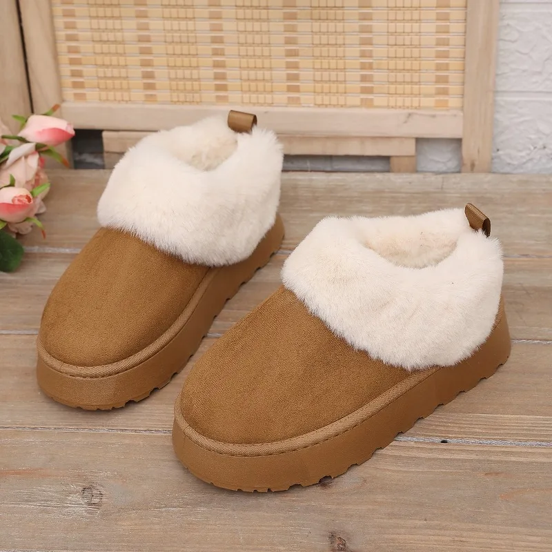 2026 New Winter Women's High-Quality Wool Super Mini Platform Ankle Boots Classic Natural Plush Warm Thick-Soled Snow Boots