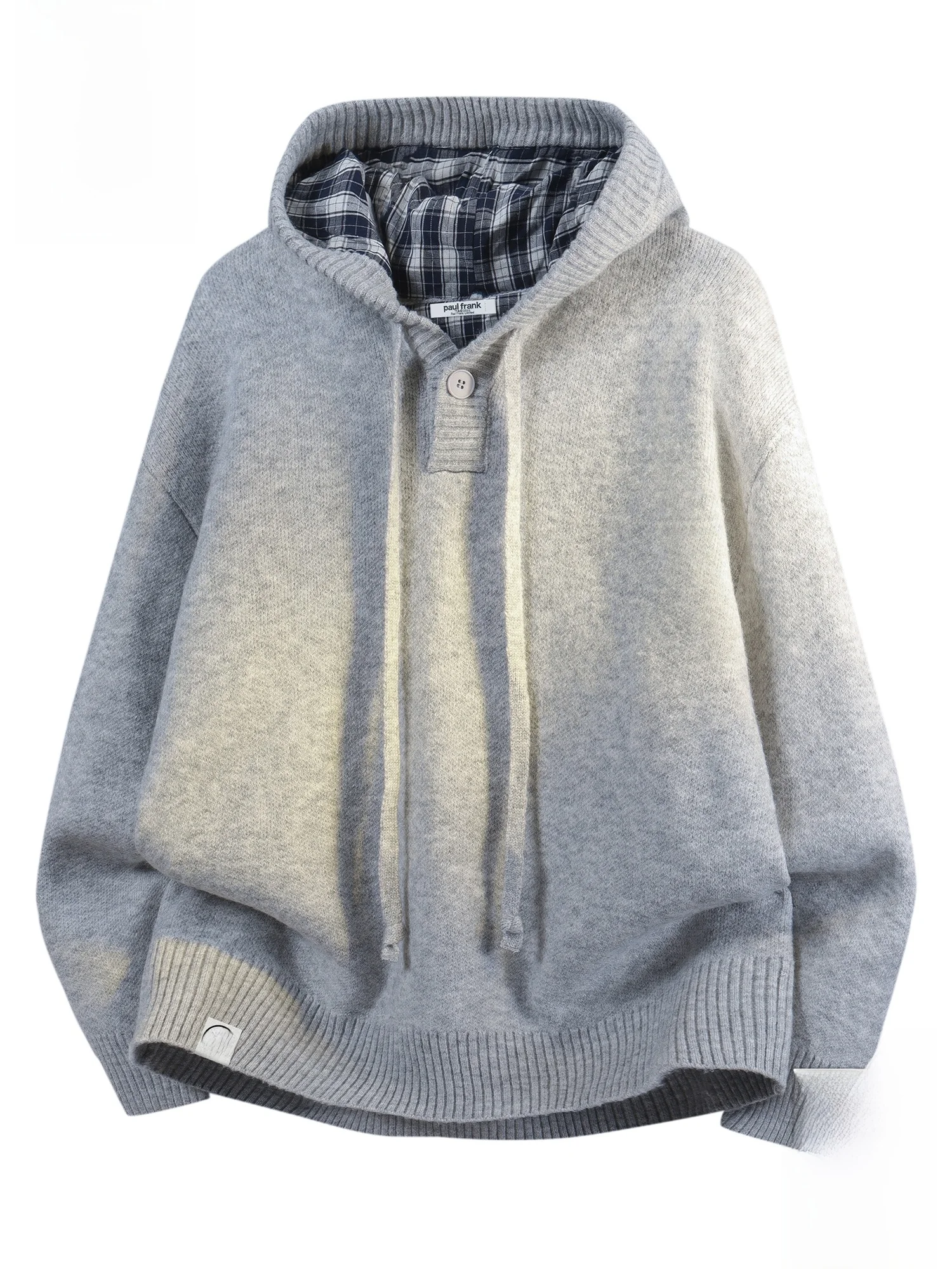 

PaulFrank Men's Hooded Knitwear Warm Winter Casual Sle Cotton Blend Wool Blend Thiened Long Sve Sweater for Youth